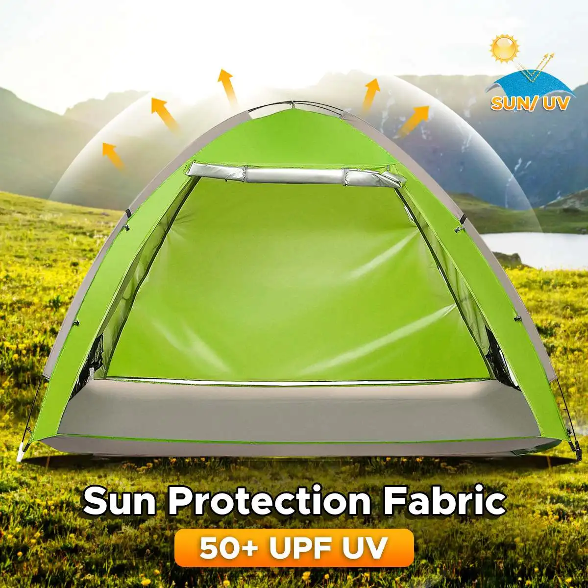 Автоматическая палатка для 4-5 человек, быстро открывающаяся с верхней крышкой, двойная многоместная непромокаемая палатка для кемпинга с навесом от солнца, путешествия, походы . ' - ' . 1