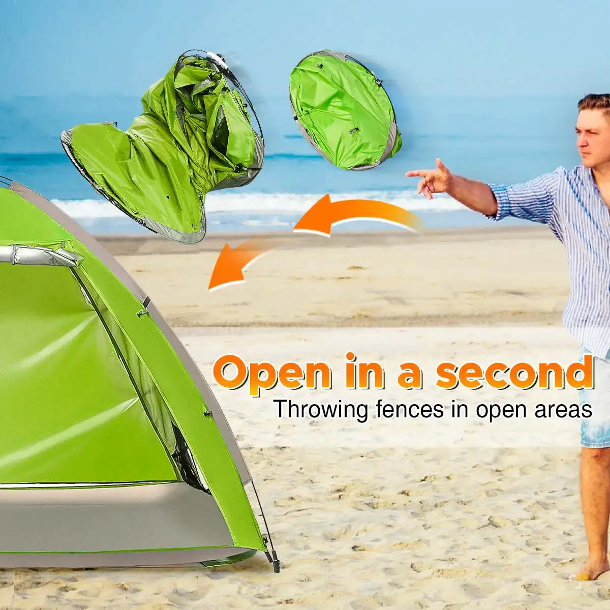 Автоматическая палатка для 4-5 человек, быстро открывающаяся с верхней крышкой, двойная многоместная непромокаемая палатка для кемпинга с навесом от солнца, путешествия, походы . ' - ' . 3
