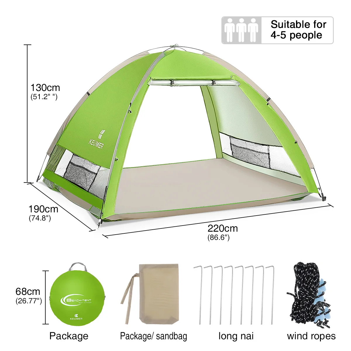 Автоматическая палатка для 4-5 человек, быстро открывающаяся с верхней крышкой, двойная многоместная непромокаемая палатка для кемпинга с навесом от солнца, путешествия, походы . ' - ' . 4
