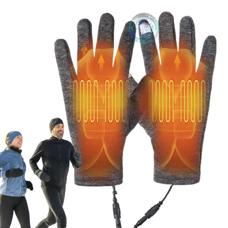 Перчатки с подогревом для мужчин, женщин, унисекс, теплые перчатки с электрическим подогревом, теплые перчатки с сенсорным экраном, теплые перчатки для катания на лыжах и велосипеде . ' - ' . 4