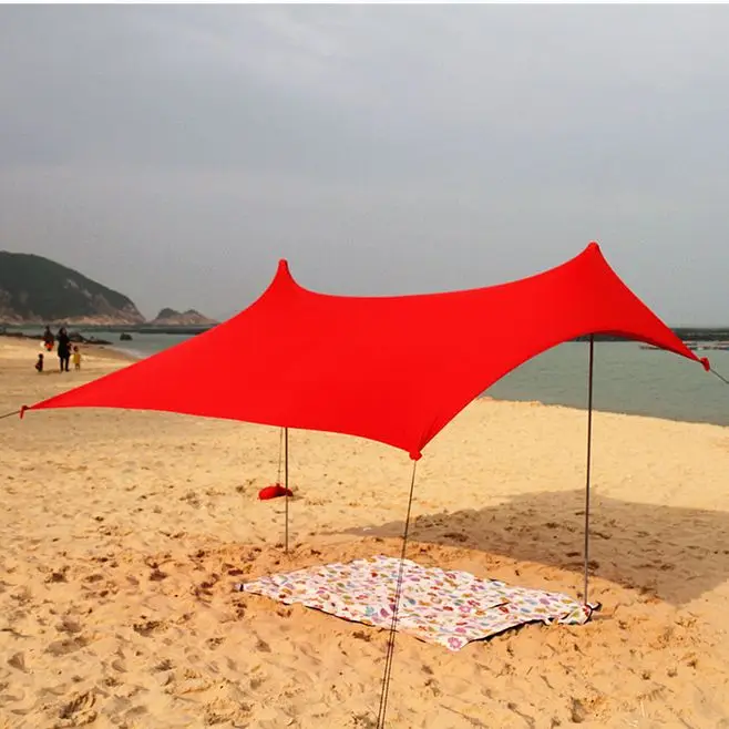 Большой Портативный Пляжный Шатер с защитой От Ультрафиолета UPF50 из Брезента Для Укрытия От Солнца . ' - ' . 1