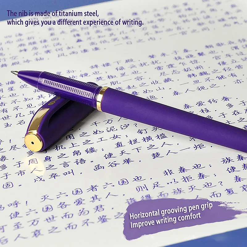 1 шт Гелевые ручки с фиолетовыми чернилами 0,7 мм/1,0 мм для письма Большой емкости для пополнения Канцелярских принадлежностей Вернуться в Sochool . ' - ' . 2