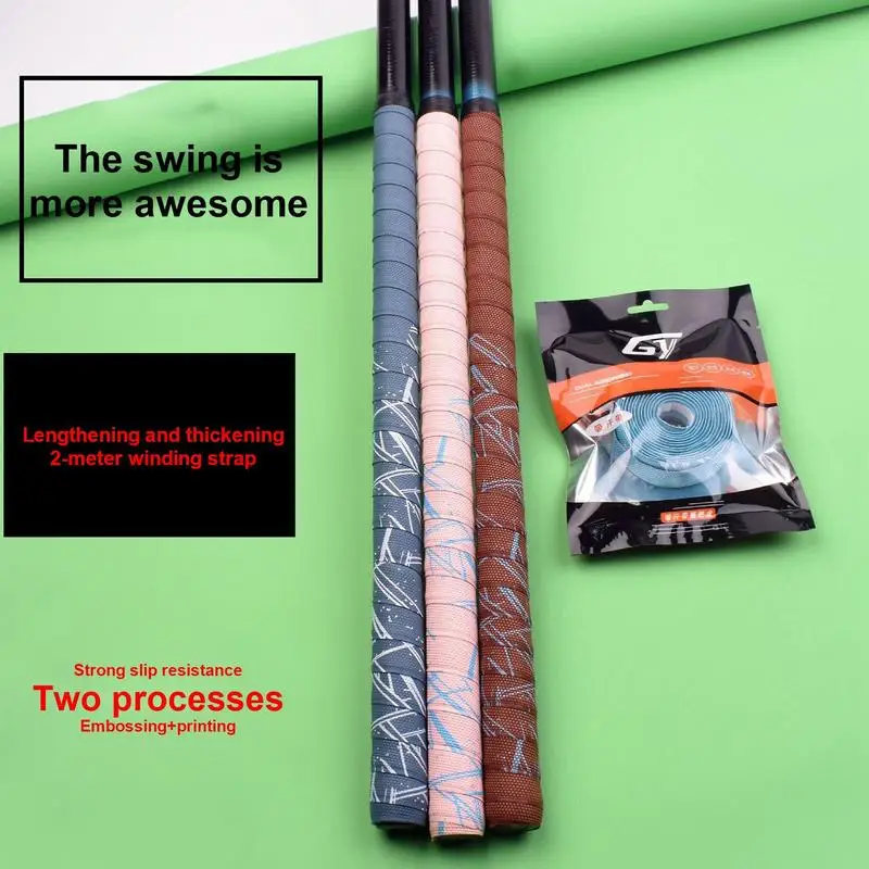 Ленты для бит, теннисная оберточная лента для ракетки, 200 см, нескользящая клейкая лента для бейсбольной ручки, для бейсбола, рыбалки, тенниса, бадминтона . ' - ' . 1