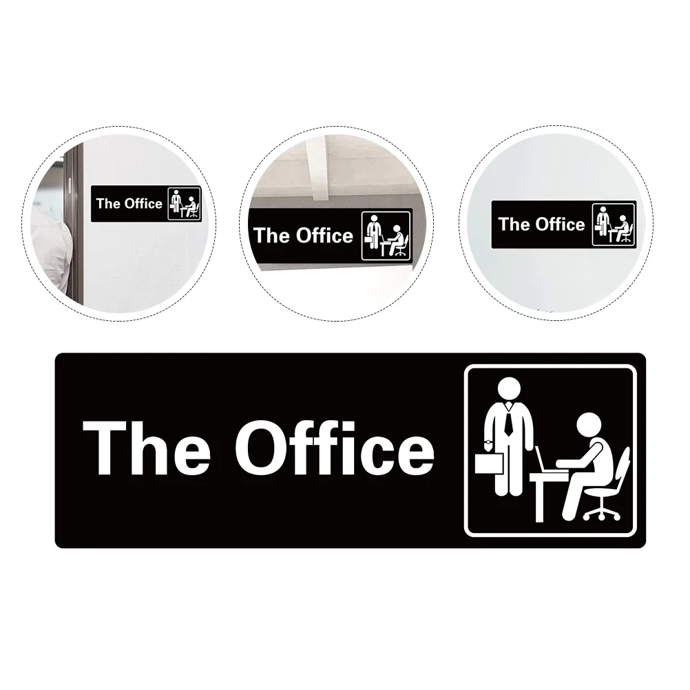 Офисная Вывеска, Самоклеящийся Дверной Настенный Логотип, Офис С Белыми Крупными Буквами, 8 97x2 95 Бизнес-Вывеска для Украшения стен . ' - ' . 0