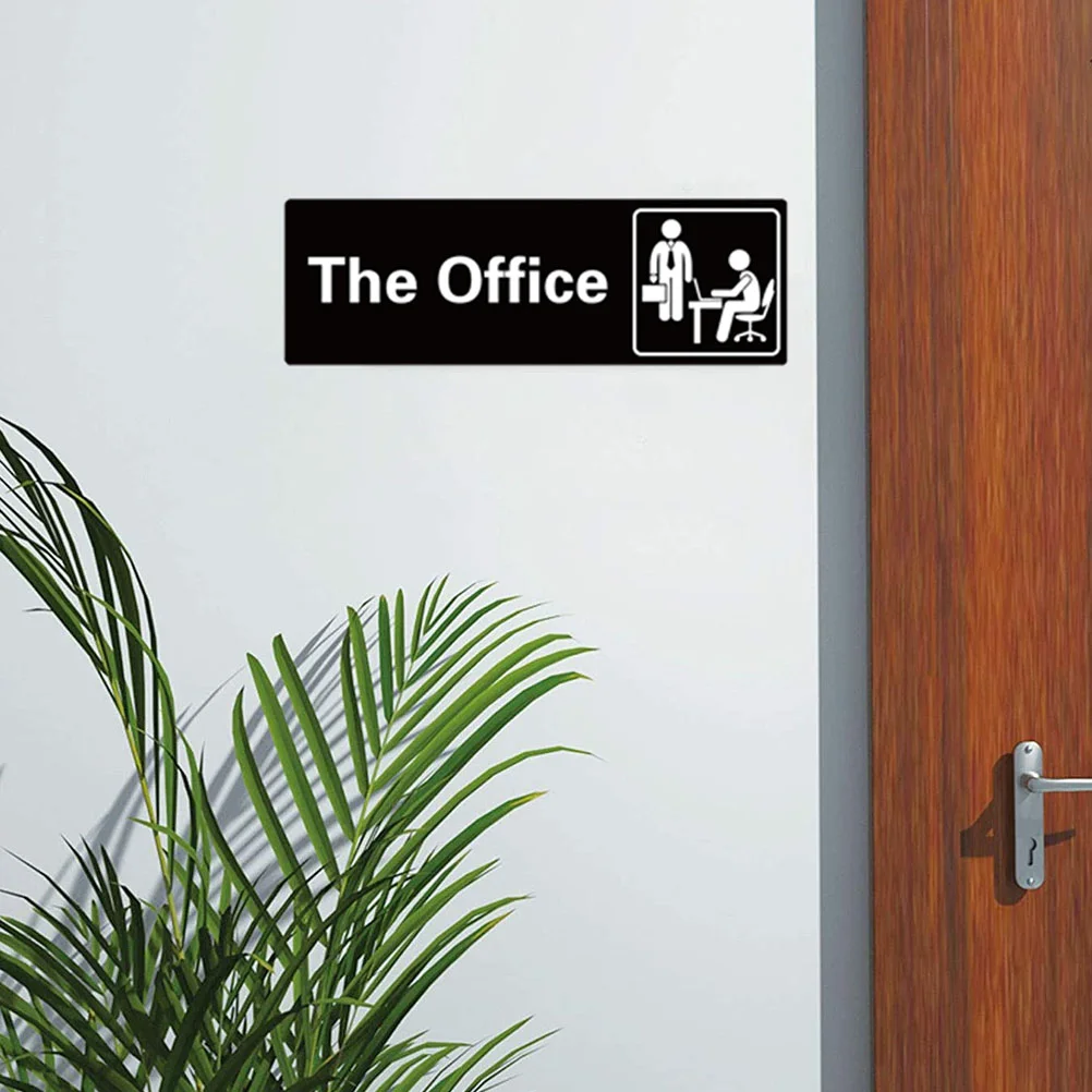 Офисная Вывеска, Самоклеящийся Дверной Настенный Логотип, Офис С Белыми Крупными Буквами, 8 97x2 95 Бизнес-Вывеска для Украшения стен . ' - ' . 1