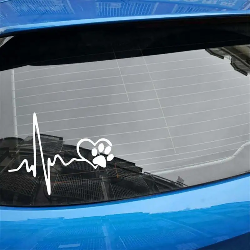 1 ~ 8ШТ Автомобильная наклейка Heart Beat Трекпад Жизнь продолжается Красивая Наклейка Черный Серебристый винил 17,5 см * 5,8 СМ . ' - ' . 1