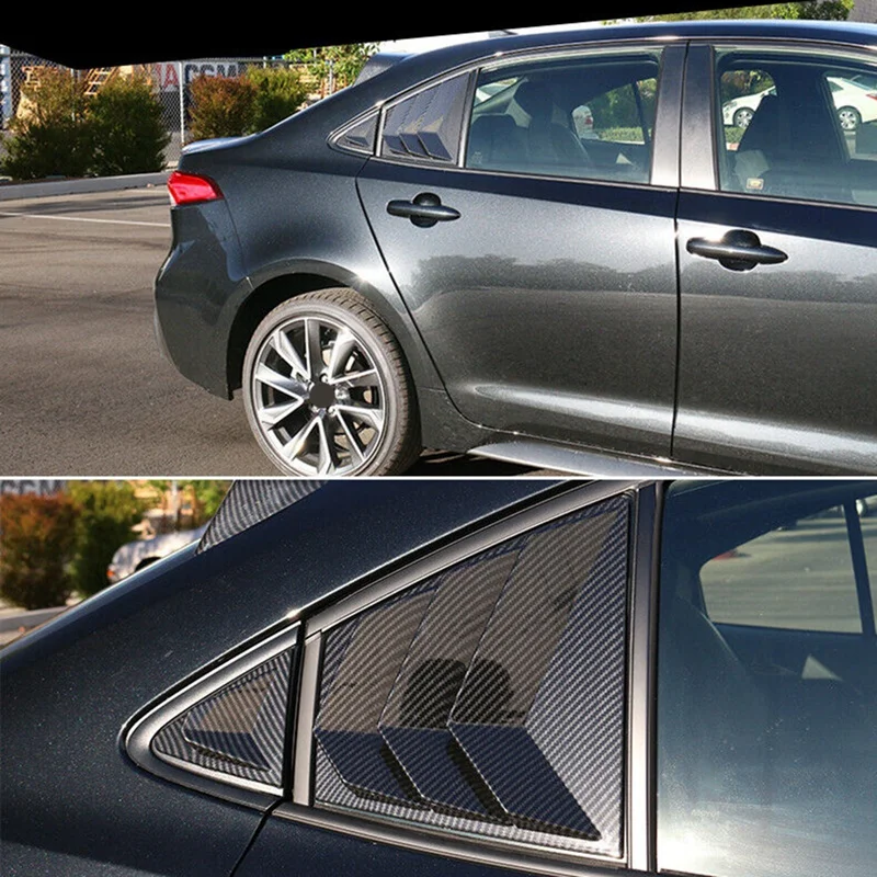 Для Toyota Corolla 2020-2023 Задняя боковая вентиляционная решетка четверти окна автомобиля, цвет карбонового волокна . ' - ' . 5