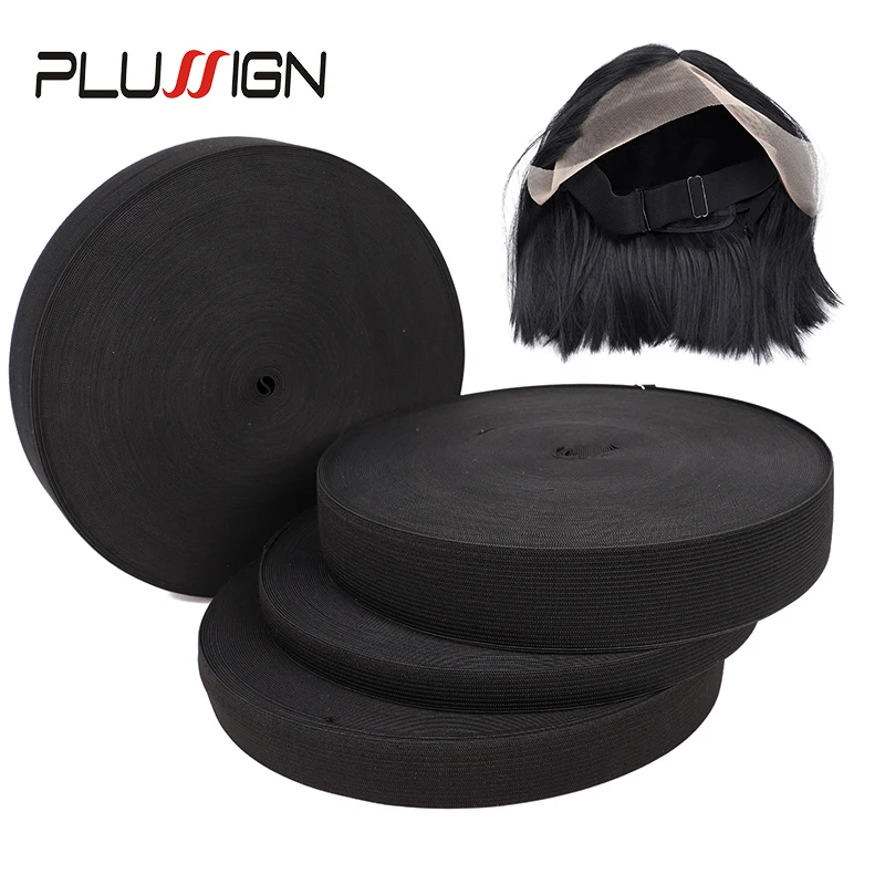 Plussign Бесплатная доставка, инструменты для изготовления париков, эластичная лента для блокировки парика, швейная резина, прочная черная повязка для парика на голову для закрытия 40 метров . ' - ' . 0