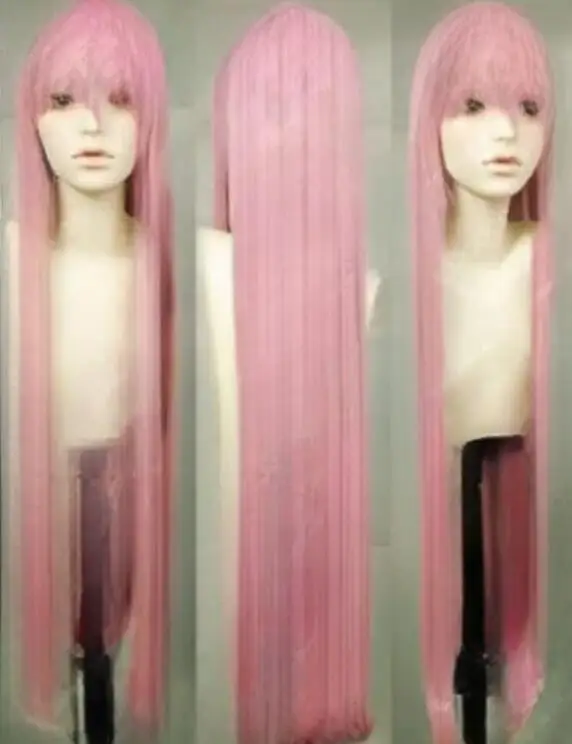 Вокалоид Лука Мегурин Темный Розовый прямой парик длиной 100 см для косплея на Рождество и Хэллоуин для женщин, парики для костюмированной вечеринки, Парики . ' - ' . 1