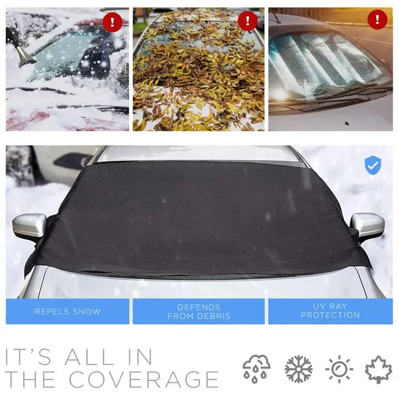 Автомобильный снежный покров, сверхтолстое защитное покрытие лобового стекла, переднее стекло, автомобильные чехлы для любых погодных условий, зима, лето, ветровое стекло . ' - ' . 4