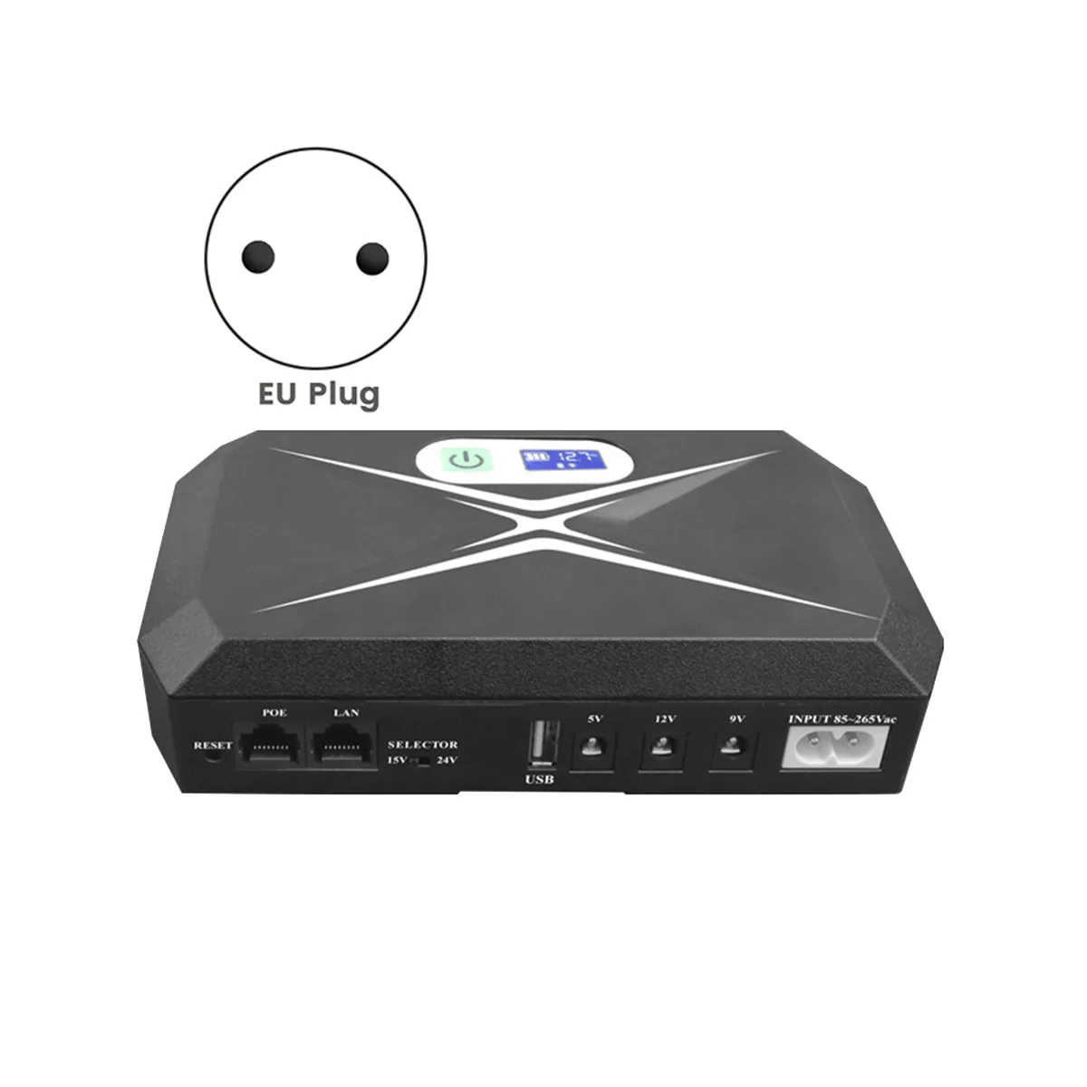 5V 9V 12V Источник Бесперебойного Питания Mini UPS с Экраном POE 8800 мАч Резервная Батарея для WiFi-Маршрутизатора CCTV (EU Plug) . ' - ' . 4