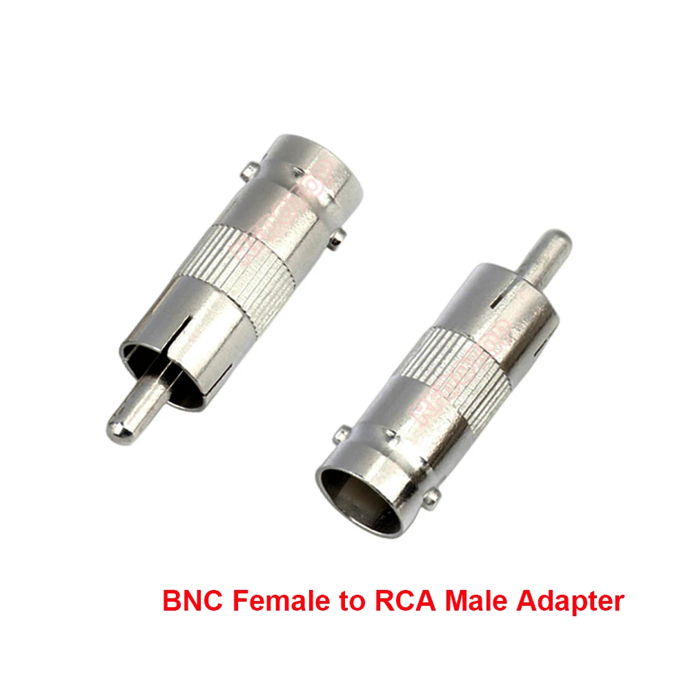 2ШТ Разъем BNC к штекеру RCA, прямой для антенны Wi-Fi, радиоантенны, коаксиального адаптера RCA к BNC RF Оптом . ' - ' . 1