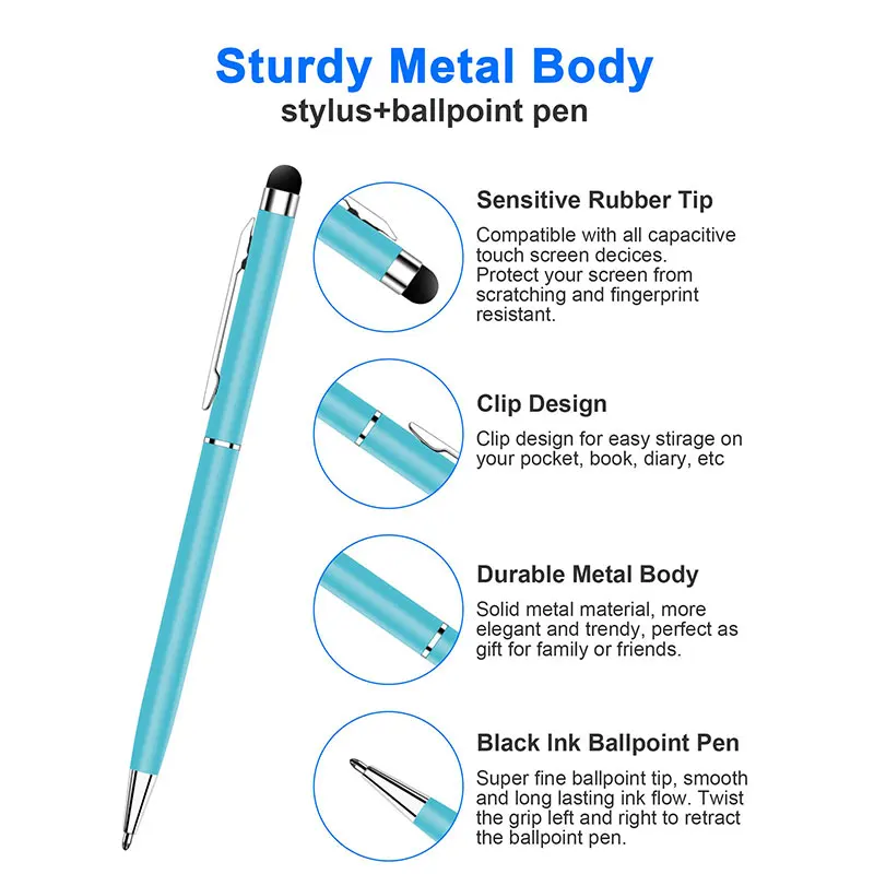 52шт Двойной сенсорный стилус Мини 14 см ручка с сенсорным экраном для рисования на мобильном телефоне планшете Сенсорный стилус для iPad для iPhone . ' - ' . 3