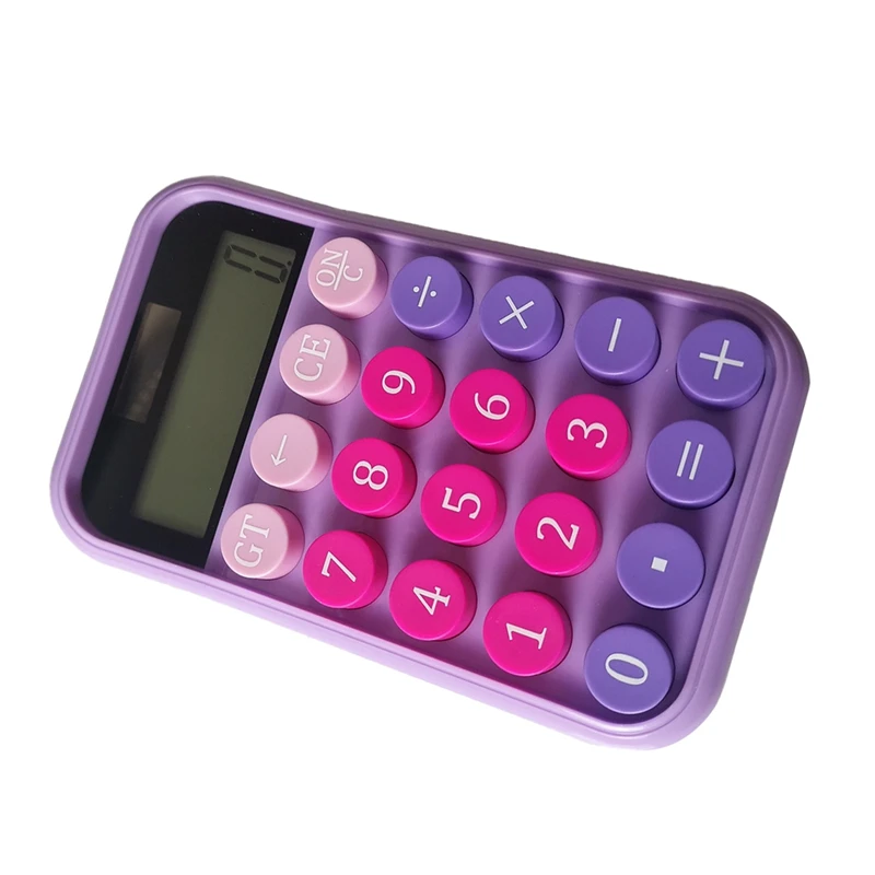 Механический переключатель, калькулятор, ЖК-дисплей, фиолетовый калькулятор, большие кнопки, механический калькулятор, 1 шт. фиолетовый . ' - ' . 2