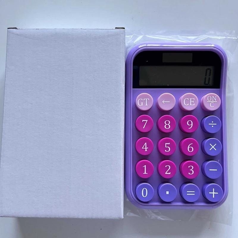 Механический переключатель, калькулятор, ЖК-дисплей, фиолетовый калькулятор, большие кнопки, механический калькулятор, 1 шт. фиолетовый . ' - ' . 4
