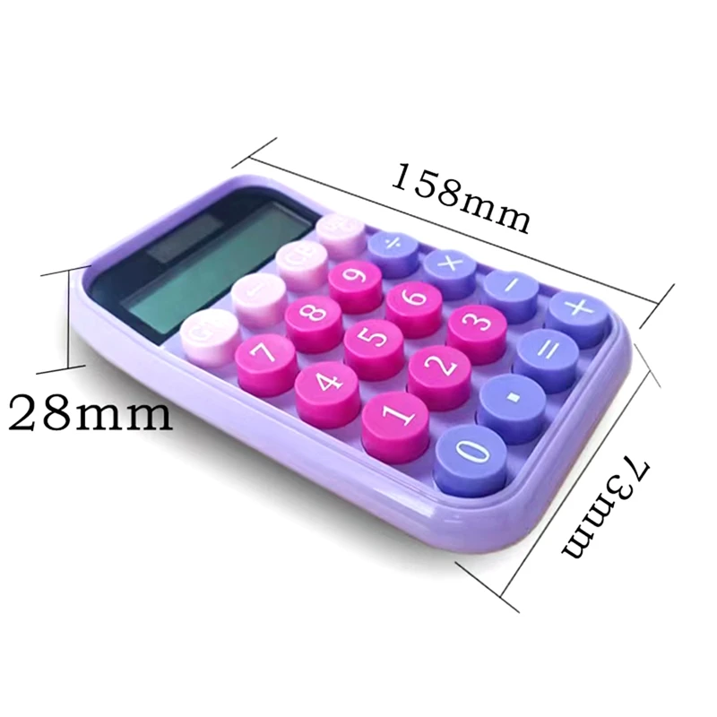Механический переключатель, калькулятор, ЖК-дисплей, фиолетовый калькулятор, большие кнопки, механический калькулятор, 1 шт. фиолетовый . ' - ' . 5