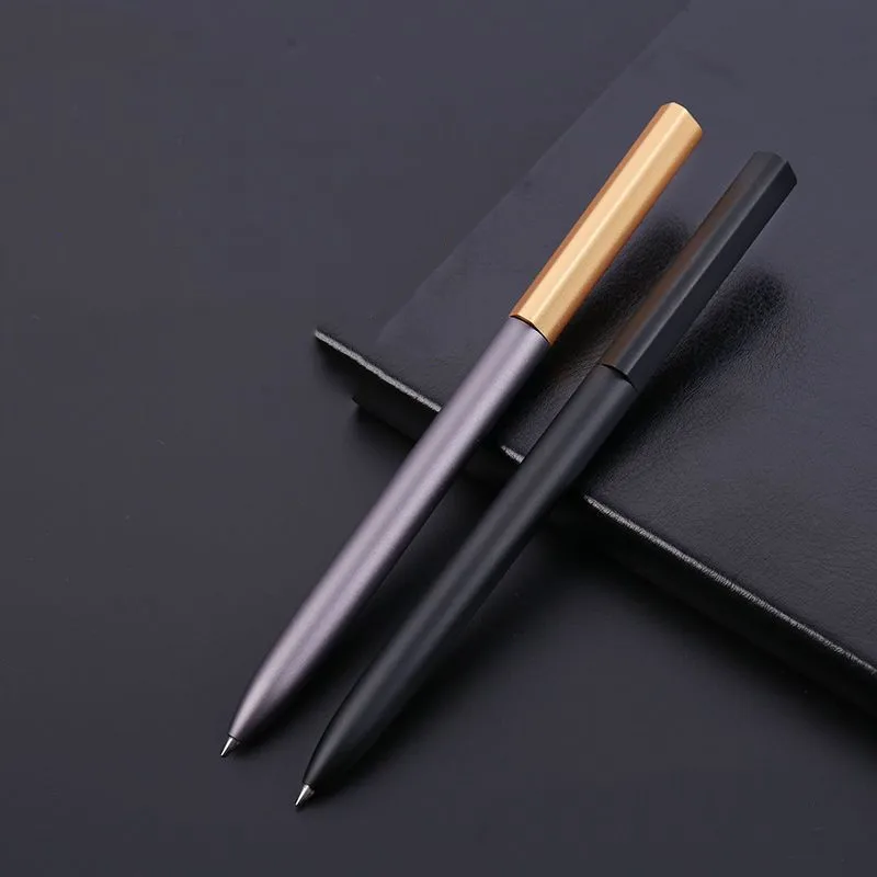 Вращающийся Металлический знак из алюминиевого сплава, бизнес-роскошь, Шариковая ручка, Гладкая Стационарная Офисная ручка, Подарок на День Рождения . ' - ' . 0