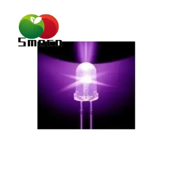 50шт 5 мм круглая головная лампа светоизлучающая трубка фиолетовый фиолетовый светло-фиолетовый свет светоизлучающая трубка детектор денег свет