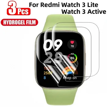 3ШТ Гидрогелевая Пленка Для Xiaomi Redmi Watch 3 Lite Full Cover Smart Watch Защитная Пленка для Экрана Redmi Watch 3 Active Пленка Не Стеклянная