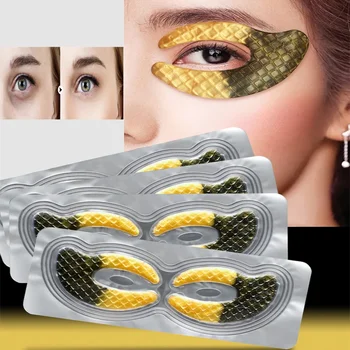 Маска Для Глаз Caviar Gel Crystal Eye Mask с Коллагеновым Охлаждающим Эффектом для Отекших Глаз И Темных Кругов, Освежающие Патчи с Центеллой, Уменьшающие Морщины, Уход