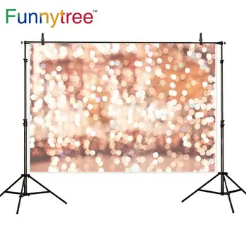 Фон Funnytree для фотостудии блестящий золотой абстрактный фон боке halo для фотосессии photobooth реквизит для фотосессии