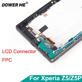 Dower Me ЖК-дисплей Гибкий Кабель Гибкие Печатные Платы Разъем Клип Штекер Для Sony Xperia Z5 E6633 E6653/83 Z5 Premium Z5P Plus E6883/53/33
