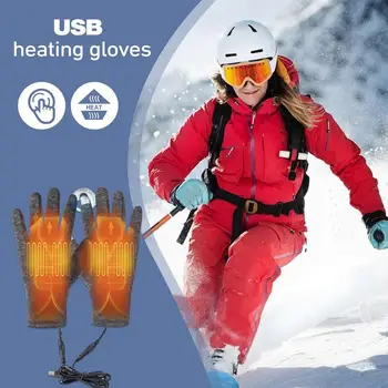 Перчатки с подогревом для мужчин, женщин, унисекс, теплые перчатки с электрическим подогревом, теплые перчатки с сенсорным экраном, теплые перчатки для катания на лыжах и велосипеде