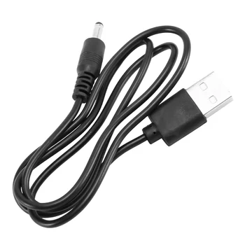Черный кабель USB 3,5 мм x 1,3 мм, шнур зарядного устройства, блок питания.