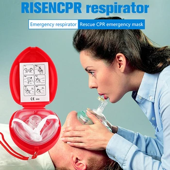 1 шт. Маска для искусственного дыхания с односторонним дыхательным клапаном, Дыхательная маска для оказания первой помощи, Тренировочная дыхательная маска для СЛР, аксессуары для масок спасателей