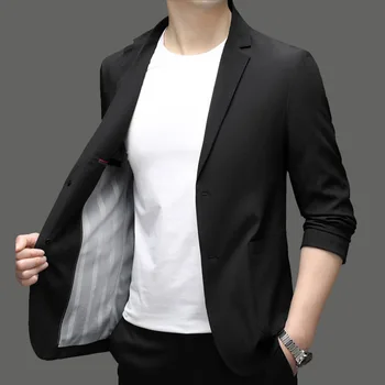 lis2169 новый летний мужской хлопчатобумажный костюм из мужского мерсеризованного хлопка с круглым вырезом и тонким коротким рукавом трендовая мужская одежда