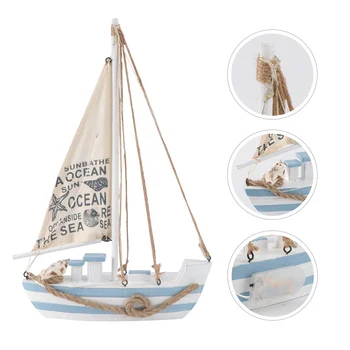 Модель корабля Деревянная Парусная лодка Украшение столешницы Орнамент Mariposas Decorativas Para Pared
