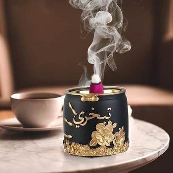 Мини-арабская курильница ручной работы Маленькие горелки для благовоний из смолы ладана и древесного угля Bakhoor для йоги Спа ароматерапии домашнего декора Плита