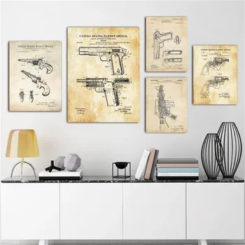 1шт Огнестрельное оружие, художественный плакат, наклейки, художественные настенные фрески, декор, декор для игровой комнаты, подарки, Kawaii HD Живопись, автомобили с кошками