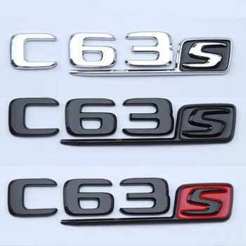 2016-19 3d Глянцевый Черный Логотип C63S Буквы Значок Багажника Автомобиля Для Mercedes Benz C63S AMG W205 Coupe C63S Эмблема Наклейка Аксессуары