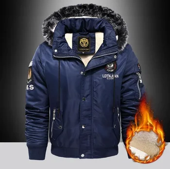 Зимняя мужская стеганая куртка, высококачественная и толстая теплая ветрозащитная куртка с капюшоном большого размера, повседневная стеганая куртка 5XL