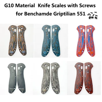 8 Цветов 1 Пара Накладок на Рукоятку Складного Ножа из Композитного Материала G10 для Benchmade 551 Griptilian Scale DIY Make Accessories Part