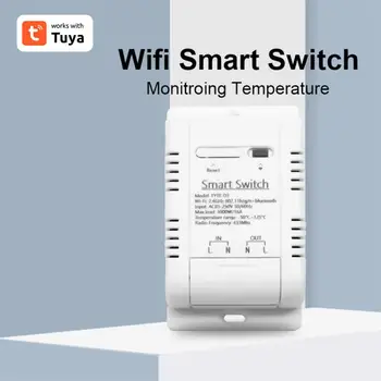 Датчик температуры Tuya Smart Ds18b20, монитор в режиме реального времени, Wifi Rf433, Интеллектуальный термостат, Водонепроницаемый переключатель температуры 16a