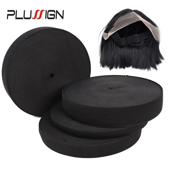 Plussign Бесплатная доставка, инструменты для изготовления париков, эластичная лента для блокировки парика, швейная резина, прочная черная повязка для парика на голову для закрытия 40 метров