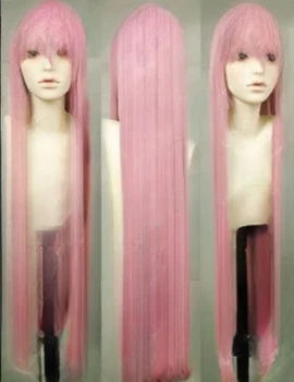 Вокалоид Лука Мегурин Темный Розовый прямой парик длиной 100 см для косплея на Рождество и Хэллоуин для женщин, парики для костюмированной вечеринки, Парики