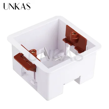 Коробка для сухой облицовки UNKAS для гипсокартона / гипсокартона / гипсокартона Глубиной 46 мм, розетка настенного выключателя 86 мм / кассета 146 мм