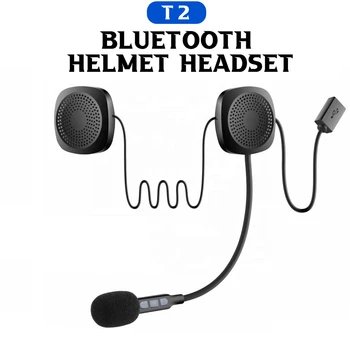 Беспроводная Bluetooth-гарнитура T2, динамики для мотоциклетного шлема, наушники для громкой связи, музыкальный Mp3-плеер, аксессуары для мотоциклов