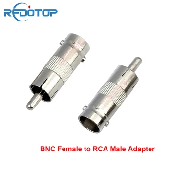 2ШТ Разъем BNC к штекеру RCA, прямой для антенны Wi-Fi, радиоантенны, коаксиального адаптера RCA к BNC RF Оптом