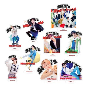 Kpop Creative Stray Kids Фигурка-подставка Акриловая настольная модель Hyunjin Felix Seungmin Коллекция подарочных вентиляторов