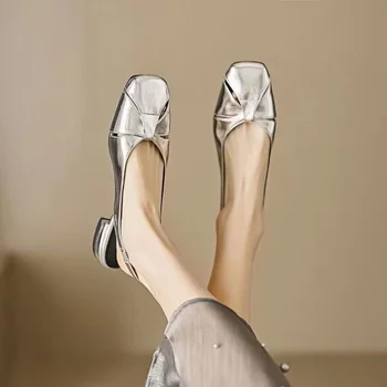 Женская обувь 2023, Модные босоножки, женские туфли на плоской подошве, Элегантное темпераментное платье, женские туфли на плоской подошве, однотонные туфли с галстуком-бабочкой, женские Zapato
