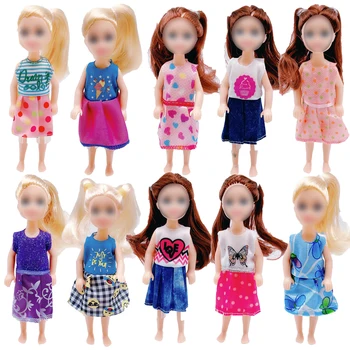 5-дюймовые аксессуары для куклы Mini Kelly, модная кукольная одежда для вечеринки 