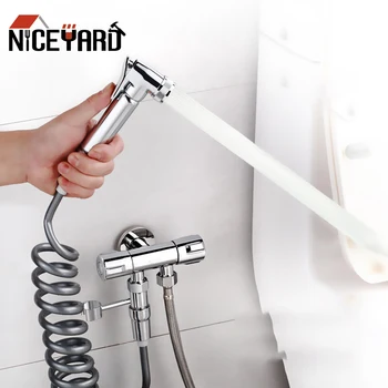 Ручной распылитель NICEYARD для душа, портативный распылитель для биде, Самоочищающийся ручной смеситель для биде, ручной для ванной комнаты, нержавеющая сталь