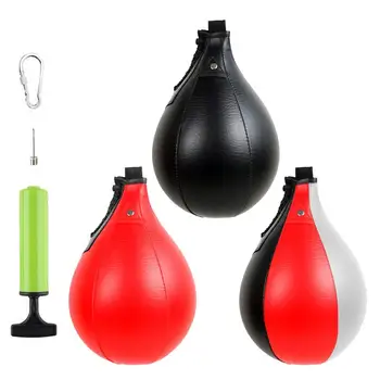 Высококачественный боксерский мяч грушевидной формы из искусственной кожи, подвесная боксерская груша для тайского фитнеса