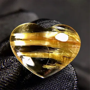 Ожерелье из натурального золота с рутиловым кварцем, Подвеска, Ювелирные изделия для женщины, Подарок Мужчине на любовь, Прозрачный кристалл, бусины 20x15x8 мм, ААААА