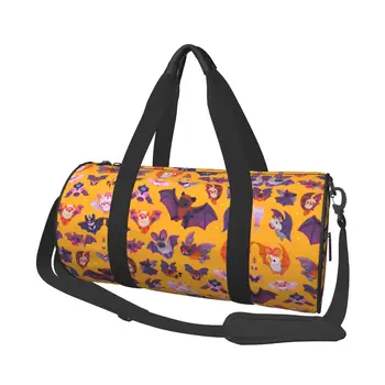 Спортивная сумка Kawaii Bat Мультяшная спортивная сумка с обувью, Желтое животное, мужская Портативная сумка на заказ, Красочная Тренировочная сумка для фитнеса