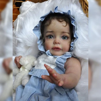 NPK 24-дюймовая готовая кукла-Реборн Сью-Сью, уже раскрашенные комплекты, очень реалистичный ребенок с тканевым телом и корневыми волосами на руках